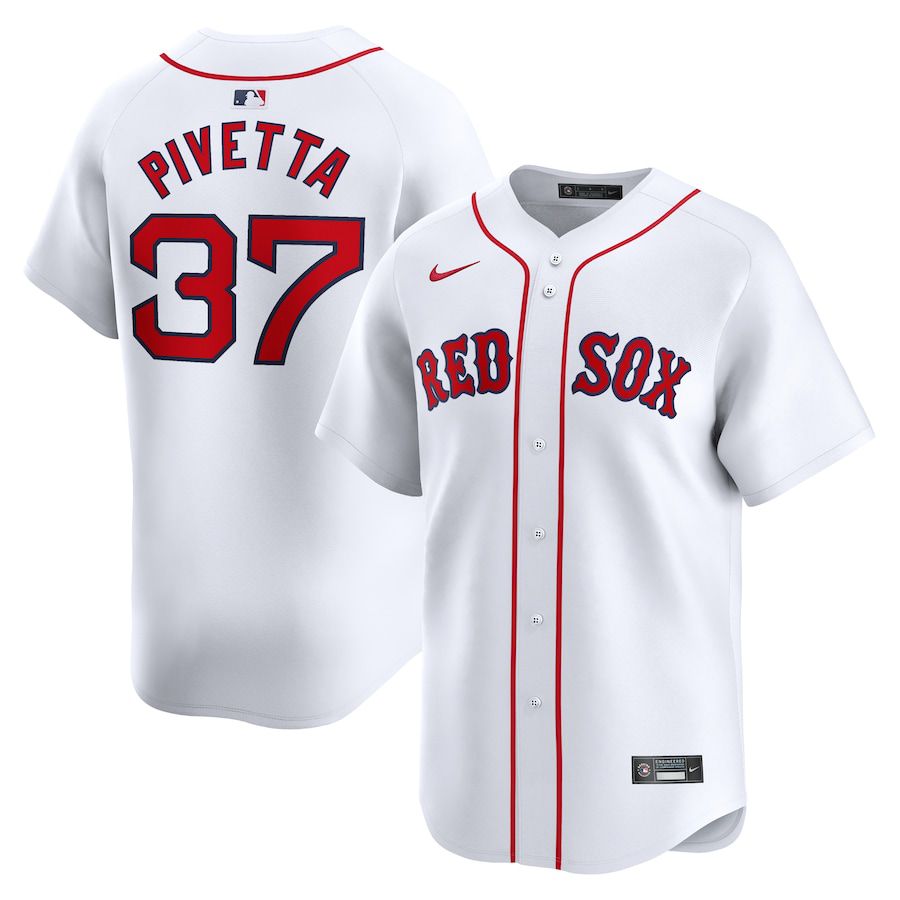 Men Boston Red Sox #37 Nick Pivetta Nike White Home Limited Player MLB Jersey